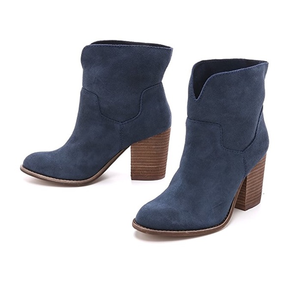 Splendid Shoes - Splendid Murietta Blue Suede Booties Boot 8.5 heel